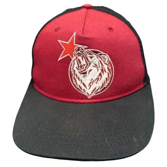 unbranded Other - cedar fair adjustable baseball cap hat mess net black red bear star READ